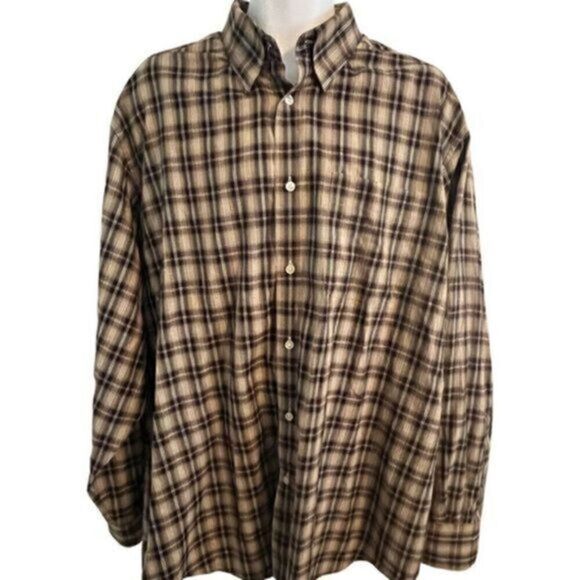T. Harris London Plaid Long Sleeve Button Up. Size XXL - Picture 1 of 5